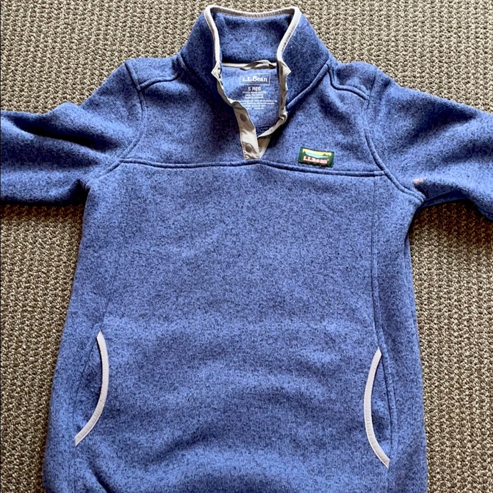 L.L. Bean Periwinkle Fleece Pullover